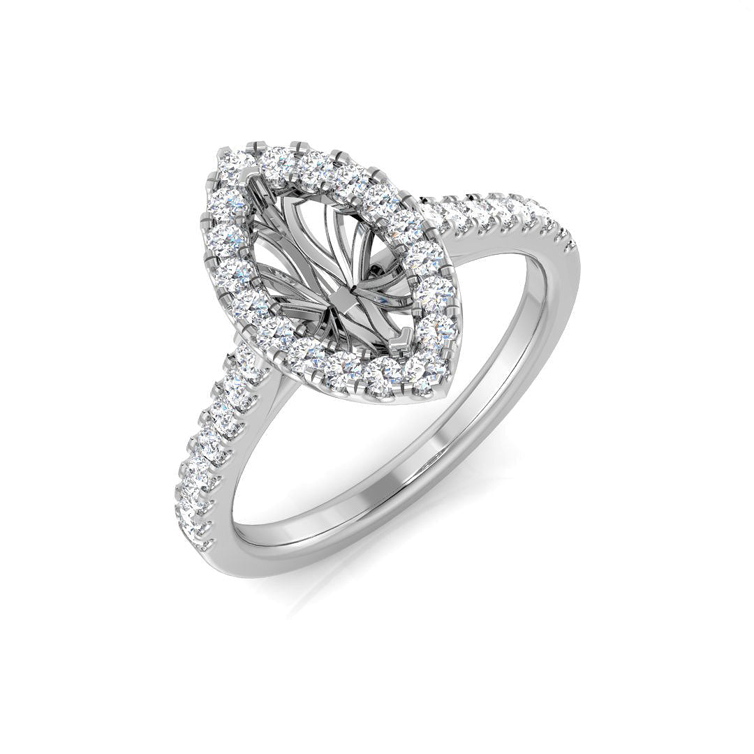 Diamond Asbemarse Ring in 10K/14K gold and platinum with certified lab-grown or natural diamonds