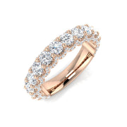 Diamond Half Eternity Ring in 10K/14K gold and platinum with certified lab-grown or natural diamonds