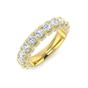 Diamond Half Eternity Ring in 10K/14K gold and platinum with certified lab-grown or natural diamonds
