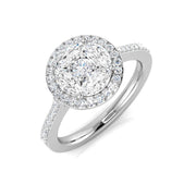 Diamond Derby Cluster Ring in 10K/14K gold and platinum with certified lab-grown or natural diamonds