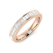 Diamond Half Eternity Ring in 10K/14K gold and platinum with certified lab-grown or natural diamonds