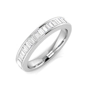 Diamond Half Eternity Ring in 10K/14K gold and platinum with certified lab-grown or natural diamonds