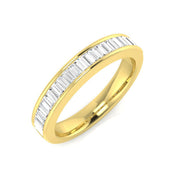 Diamond Half Eternity Ring in 10K/14K gold and platinum with certified lab-grown or natural diamonds