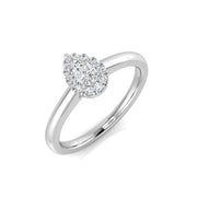 Diamond Glamik Halo Ring in 10K/14K gold and platinum with certified lab-grown or natural diamonds