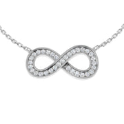 Infinity Diamond Necklace 0.2 in 10K/14K gold and platinum with certified lab-grown or natural diamonds