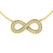 Infinity Diamond Necklace 0.2 in 10K/14K gold and platinum with certified lab-grown or natural diamonds