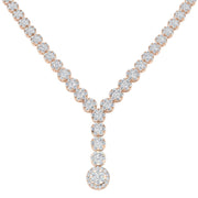Diamond Tennis Necklace Pendant 9.5ct in 10K/14K gold and platinum with certified lab-grown or natural diamonds