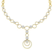 Diamond Circle Necklace 6.5ct Gold in 10K/14K gold and platinum with certified lab-grown or natural diamonds