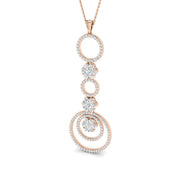 Spiral Diamond Pendant Necklace with Multi-Layer Design Without Chain in 10K/14K gold and platinum with certified lab-grown or natural diamonds