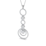 Spiral Diamond Pendant Necklace with Multi-Layer Design Without Chain in 10K/14K gold and platinum with certified lab-grown or natural diamonds