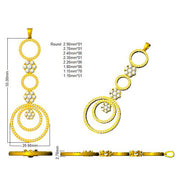 Spiral Diamond Pendant Necklace with Multi-Layer Design Without Chain in 10K/14K gold and platinum with certified lab-grown or natural diamonds