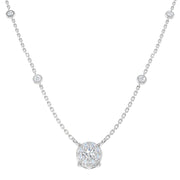 Bifid Diamond Necklace Spectacle 0.5ct Gold in 10K/14K gold and platinum with certified lab-grown or natural diamonds
