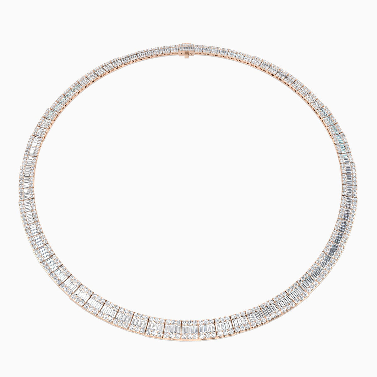 Diamond Tennis Necklace in 10K/14K gold and platinum with certified lab-grown or natural diamonds