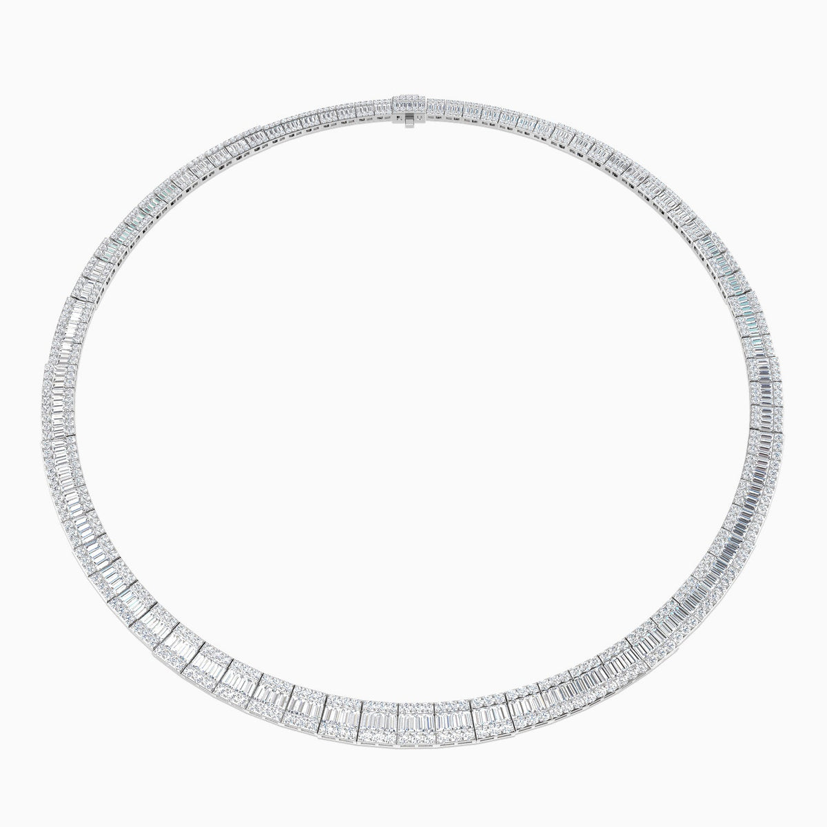 Diamond Tennis Necklace in 10K/14K gold and platinum with certified lab-grown or natural diamonds