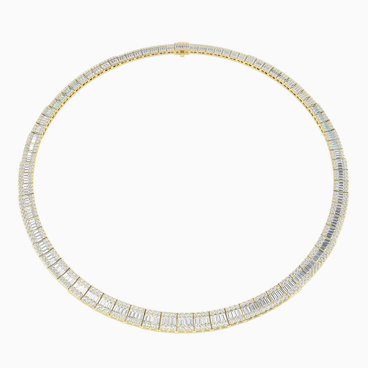 Diamond Tennis Necklace in 10K/14K gold and platinum with certified lab-grown or natural diamonds