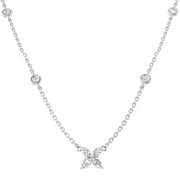 Diamond Butterfly Pendant 0.5ct Gold & Platinum Necklace (Without Chain) in 10K/14K gold and platinum with certified lab-grown or natural diamonds