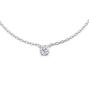 Round Diamond Pendant Necklace 0.15ct to 0.75ct Gold in 10K/14K gold and platinum with certified lab-grown or natural diamonds
