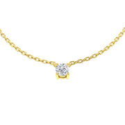 Round Diamond Pendant Necklace 0.15ct to 0.75ct Gold in 10K/14K gold and platinum with certified lab-grown or natural diamonds