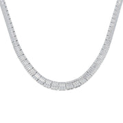 Diamond Tennis Necklace in 10K/14K gold and platinum with certified lab-grown or natural diamonds