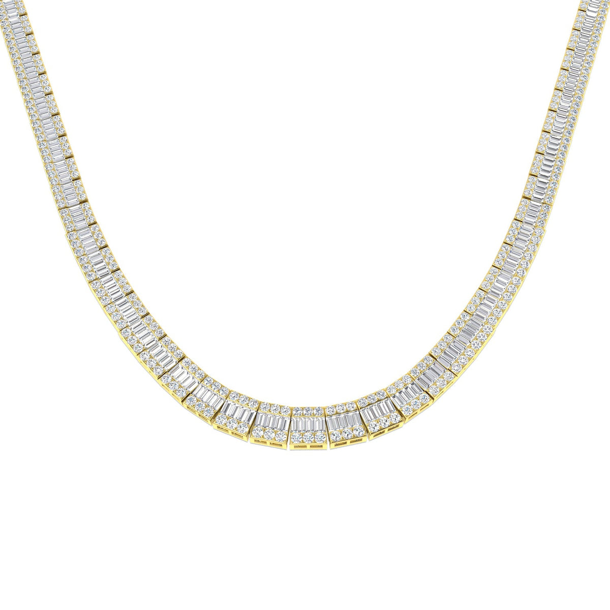 Diamond Tennis Necklace in 10K/14K gold and platinum with certified lab-grown or natural diamonds