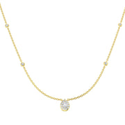 Diamond Drop Necklace 0.3ct to 0.5ct Gold in 10K/14K gold and platinum with certified lab-grown or natural diamonds