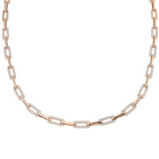 Diamond Paperclip Necklace 2ct Gold in 10K/14K gold and platinum with certified lab-grown or natural diamonds