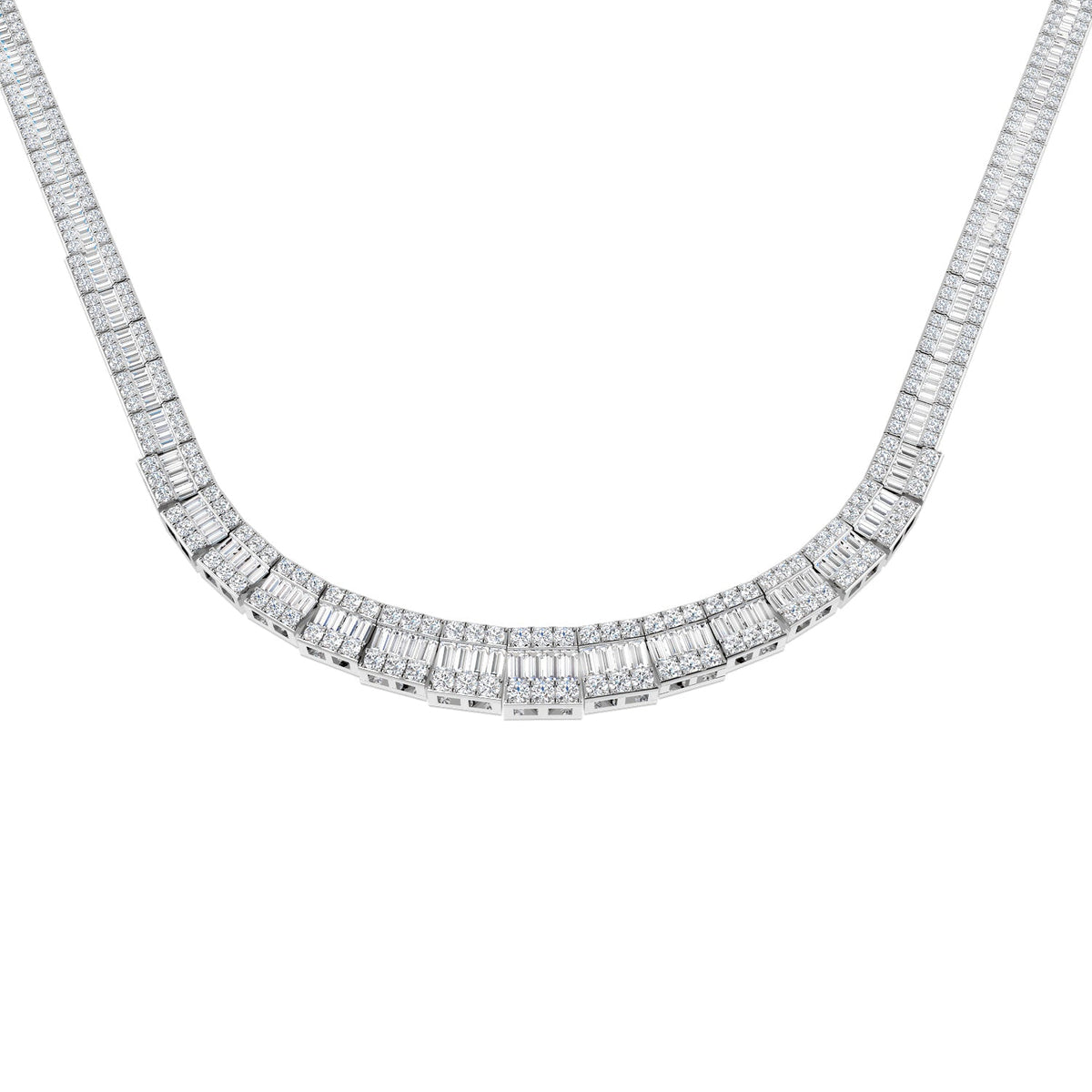 Diamond Tennis Necklace in 10K/14K gold and platinum with certified lab-grown or natural diamonds