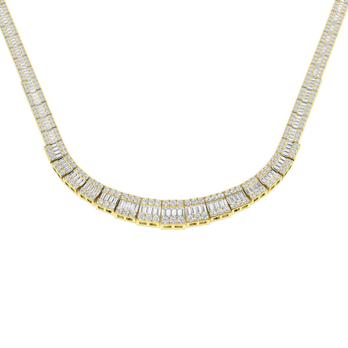 Diamond Tennis Necklace in 10K/14K gold and platinum with certified lab-grown or natural diamonds
