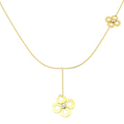 Floral Diamond Pendant Necklace in in 10K/14K gold and platinum with certified lab-grown or natural diamonds