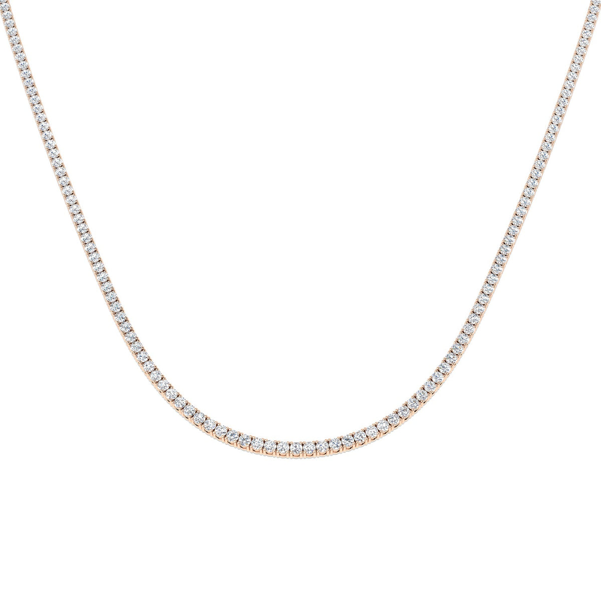 Tennis Necklace Available in 2.5ct to 29ct in 10K/14K gold and platinum with certified lab-grown or natural diamonds