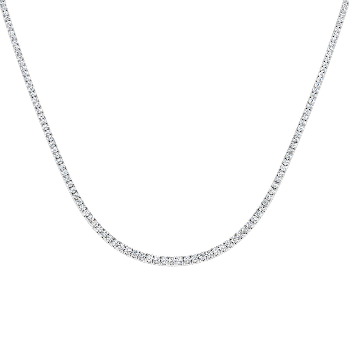 Tennis Necklace Available in 2.5ct to 29ct in 10K/14K gold and platinum with certified lab-grown or natural diamonds