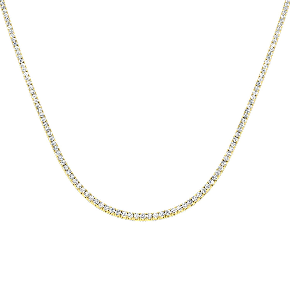 Tennis Necklace Available in 2.5ct to 29ct in 10K/14K gold and platinum with certified lab-grown or natural diamonds