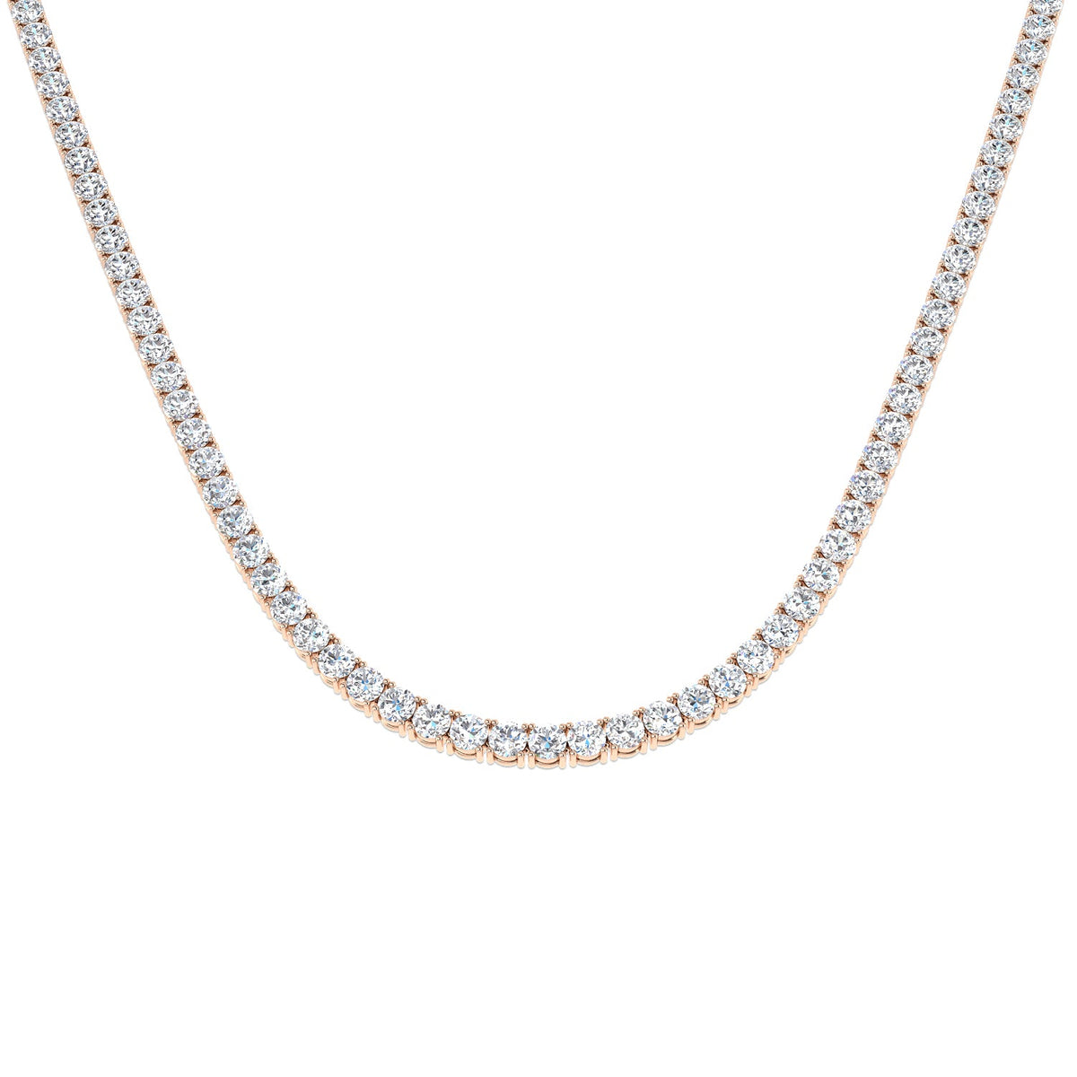 Tennis Necklace Available in 2.5ct to 29ct in 10K/14K gold and platinum with certified lab-grown or natural diamonds