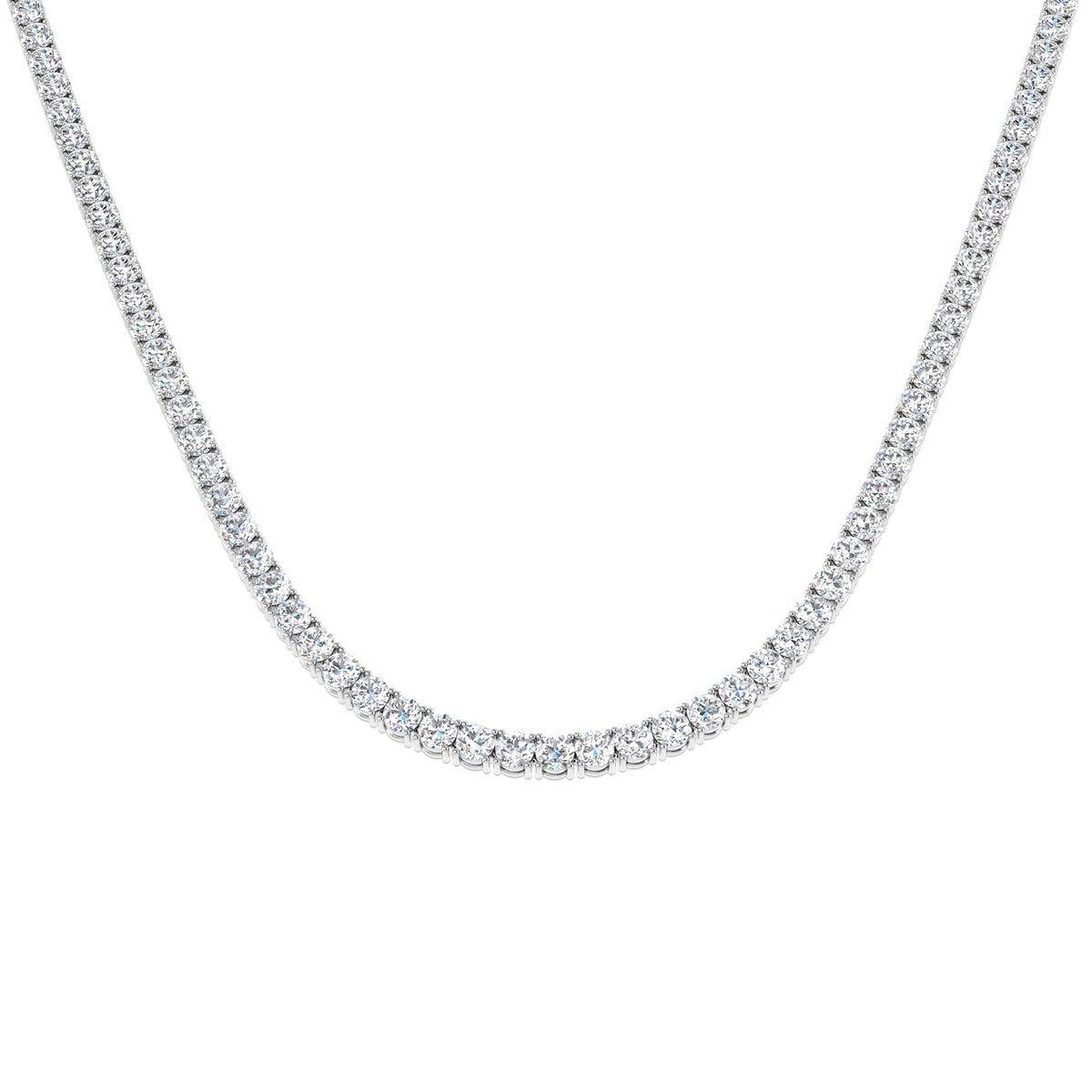 Tennis Necklace Available in 2.5ct to 29ct in 10K/14K gold and platinum with certified lab-grown or natural diamonds