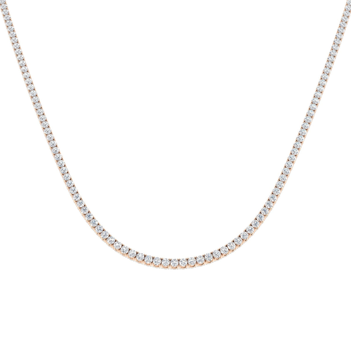 Tennis Necklace Available in 2.5ct to 29ct in 10K/14K gold and platinum with certified lab-grown or natural diamonds