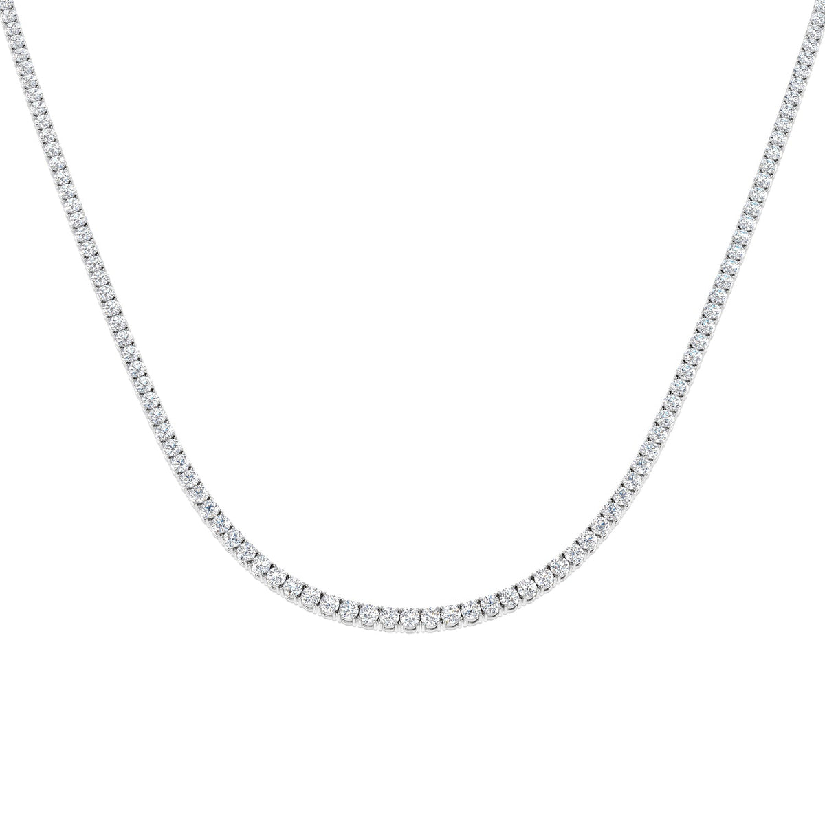 Tennis Necklace Available in 2.5ct to 29ct in 10K/14K gold and platinum with certified lab-grown or natural diamonds