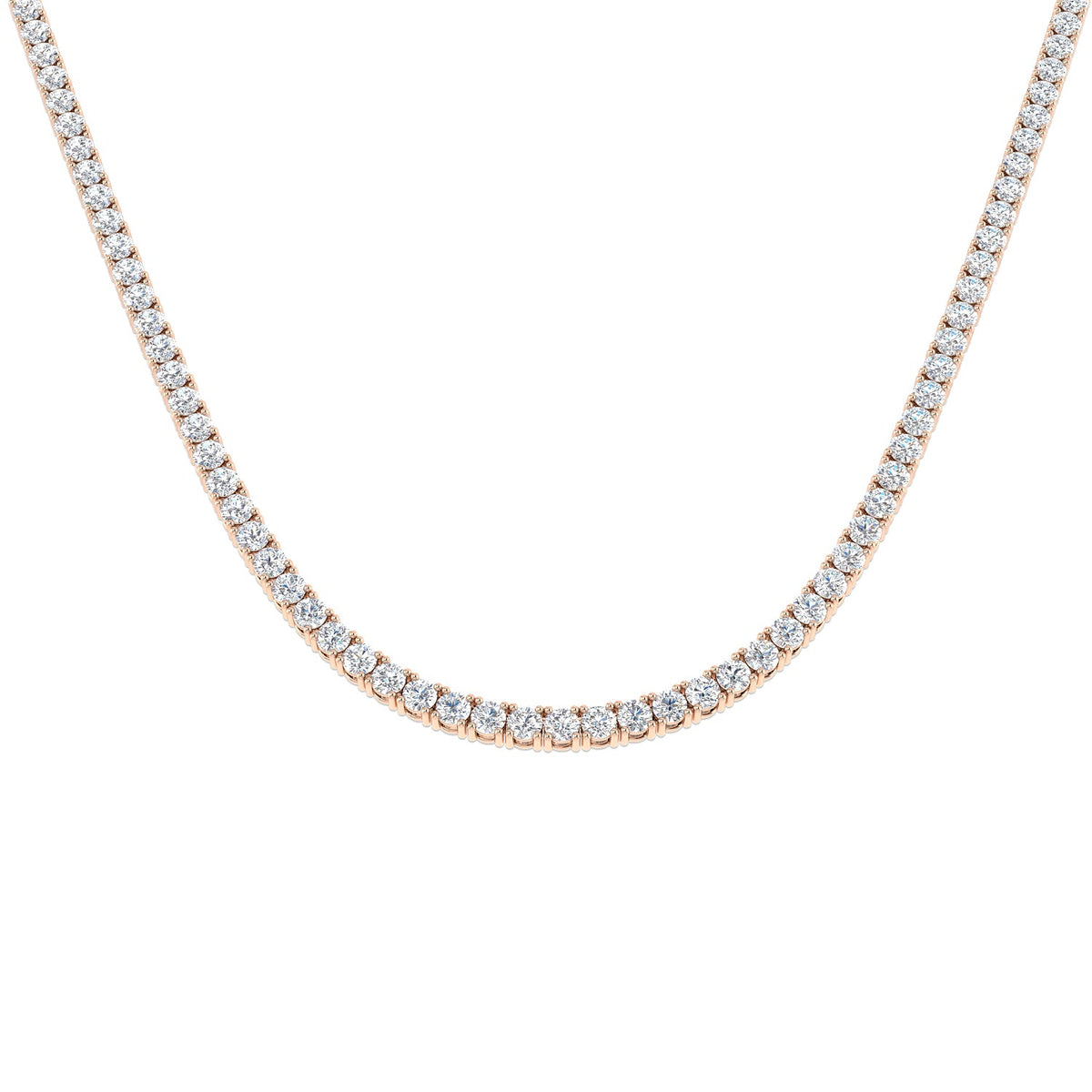 Tennis Necklace Available in 2.5ct to 29ct in 10K/14K gold and platinum with certified lab-grown or natural diamonds