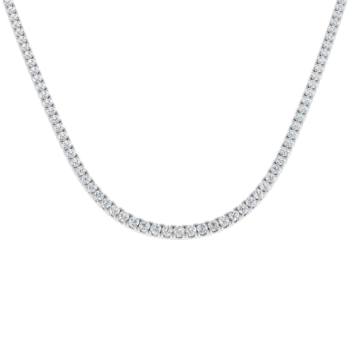 Tennis Necklace Available in 2.5ct to 29ct in 10K/14K gold and platinum with certified lab-grown or natural diamonds