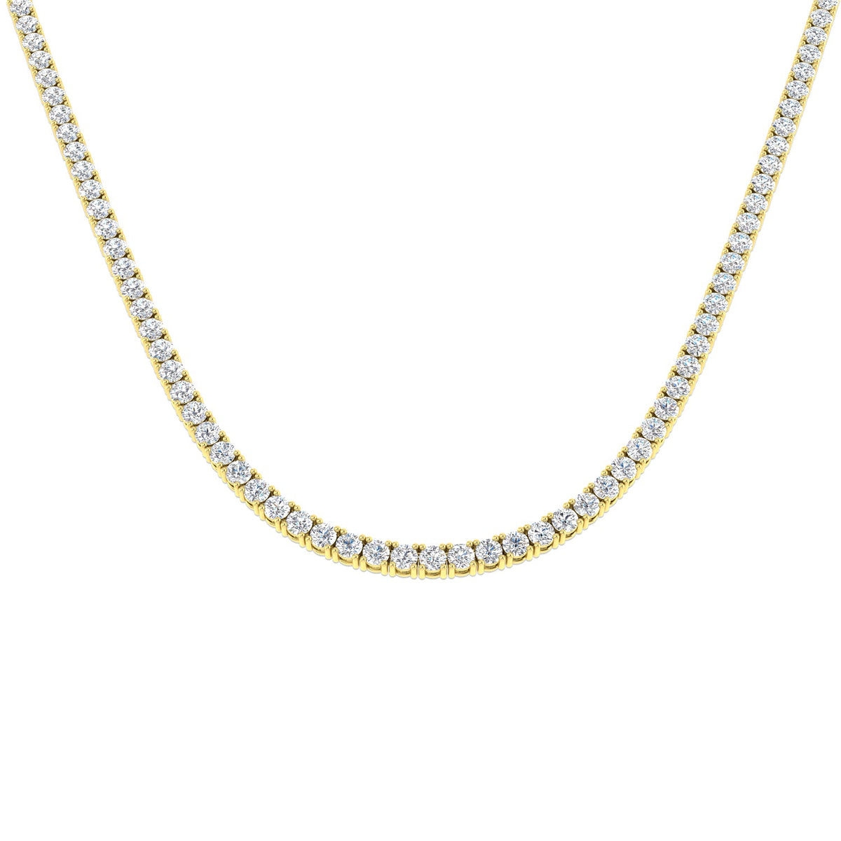 Tennis Necklace Available in 2.5ct to 29ct in 10K/14K gold and platinum with certified lab-grown or natural diamonds