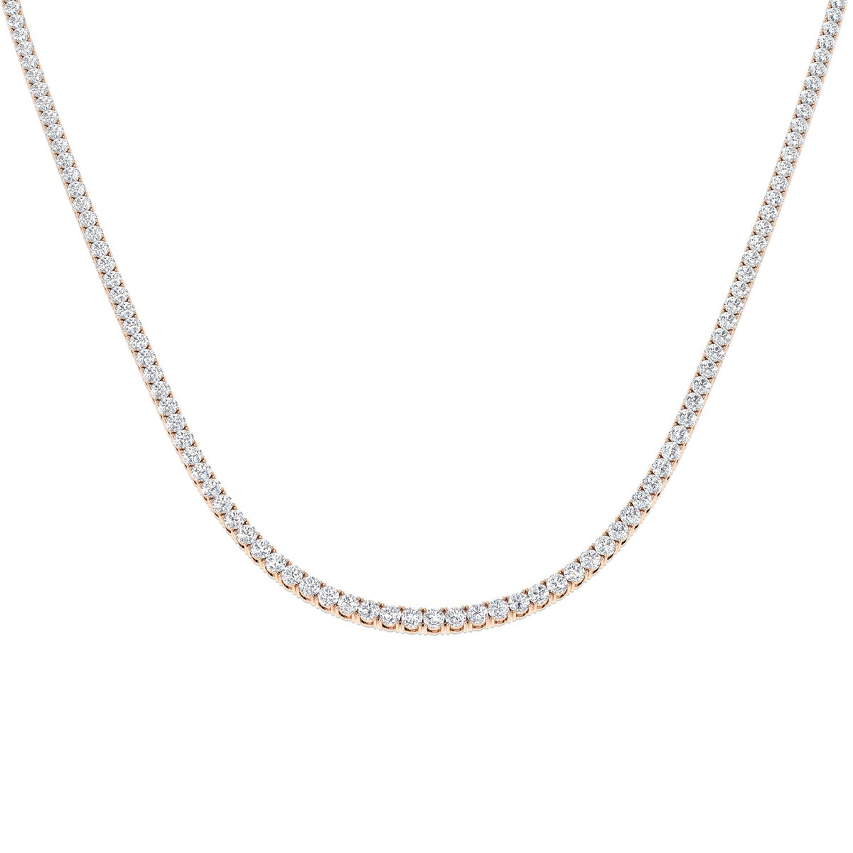 Tennis Necklace Available in 2.5ct to 29ct in 10K/14K gold and platinum with certified lab-grown or natural diamonds