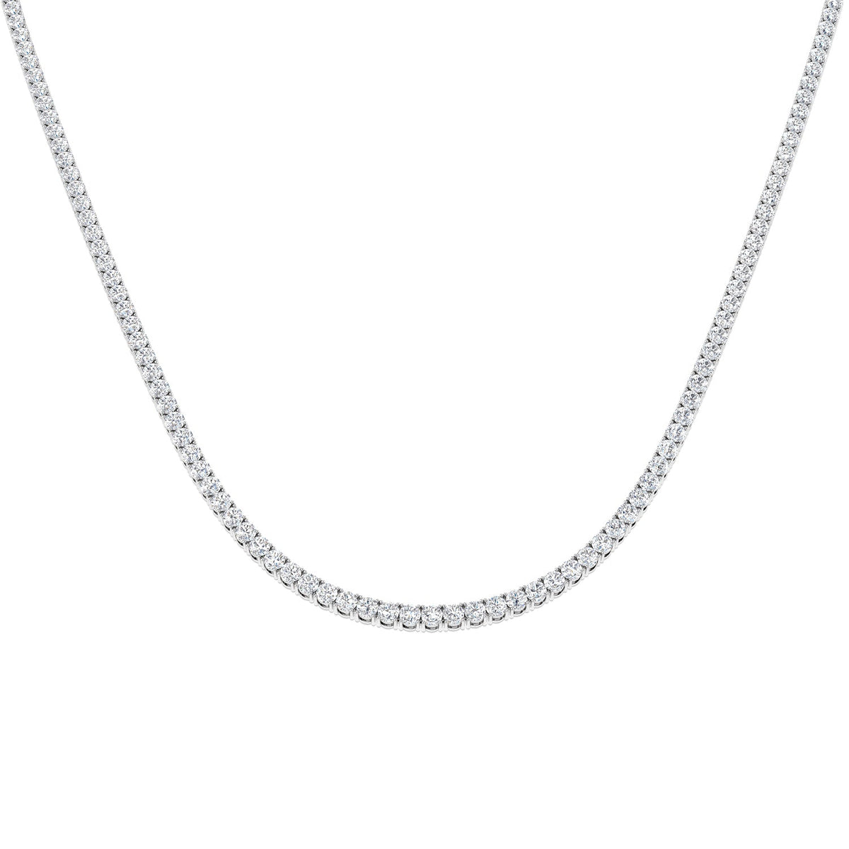 Tennis Necklace Available in 2.5ct to 29ct in 10K/14K gold and platinum with certified lab-grown or natural diamonds