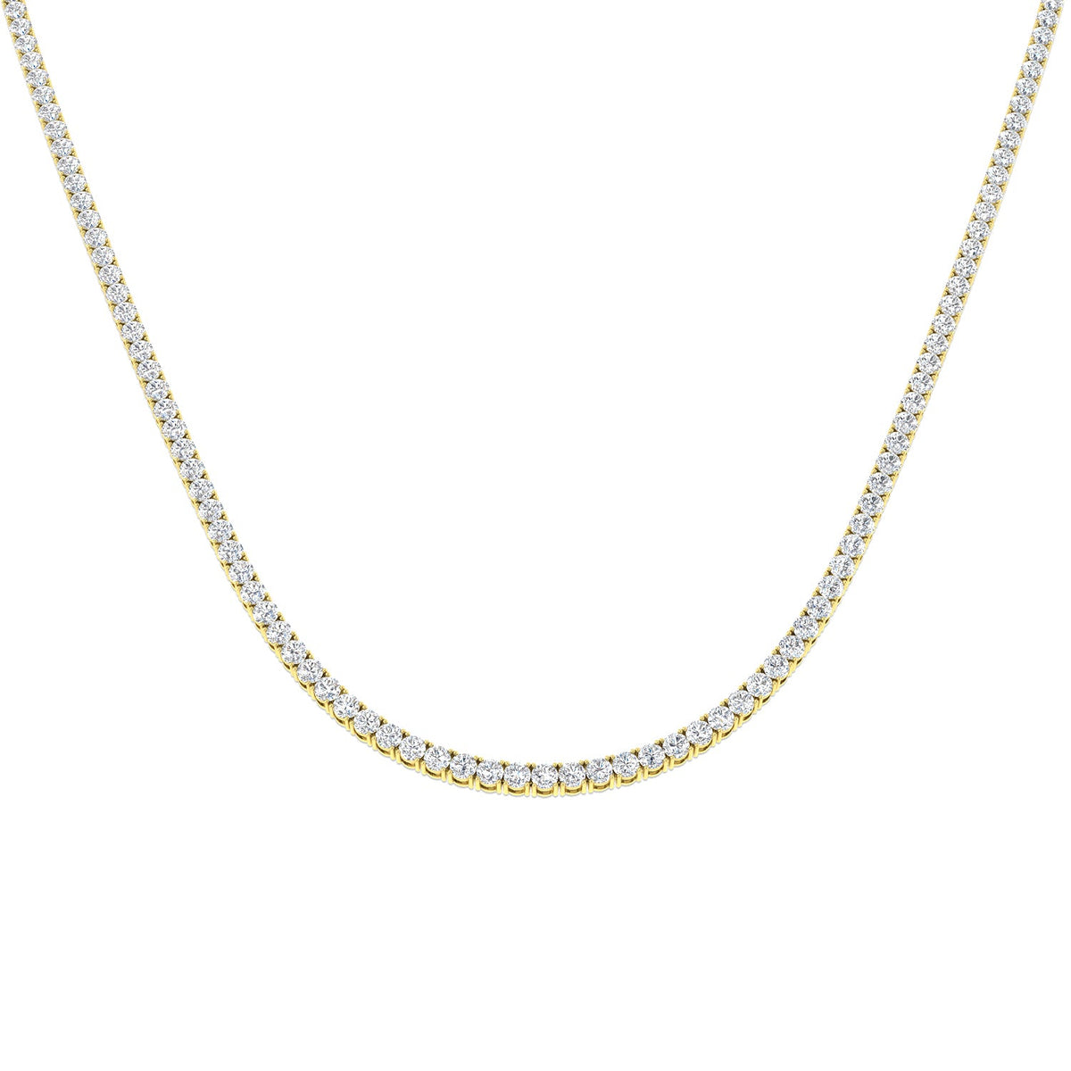 Tennis Necklace Available in 2.5ct to 29ct in 10K/14K gold and platinum with certified lab-grown or natural diamonds