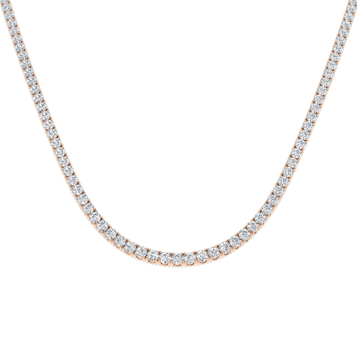 Tennis Necklace Available in 2.5ct to 29ct in 10K/14K gold and platinum with certified lab-grown or natural diamonds