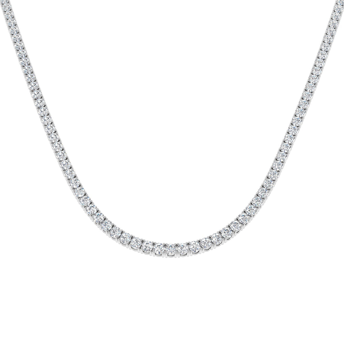 Tennis Necklace Available in 2.5ct to 29ct in 10K/14K gold and platinum with certified lab-grown or natural diamonds