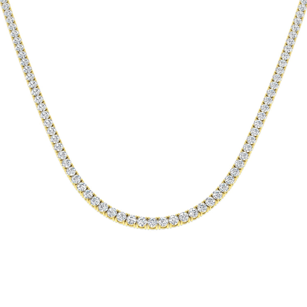 Tennis Necklace Available in 2.5ct to 29ct in 10K/14K gold and platinum with certified lab-grown or natural diamonds