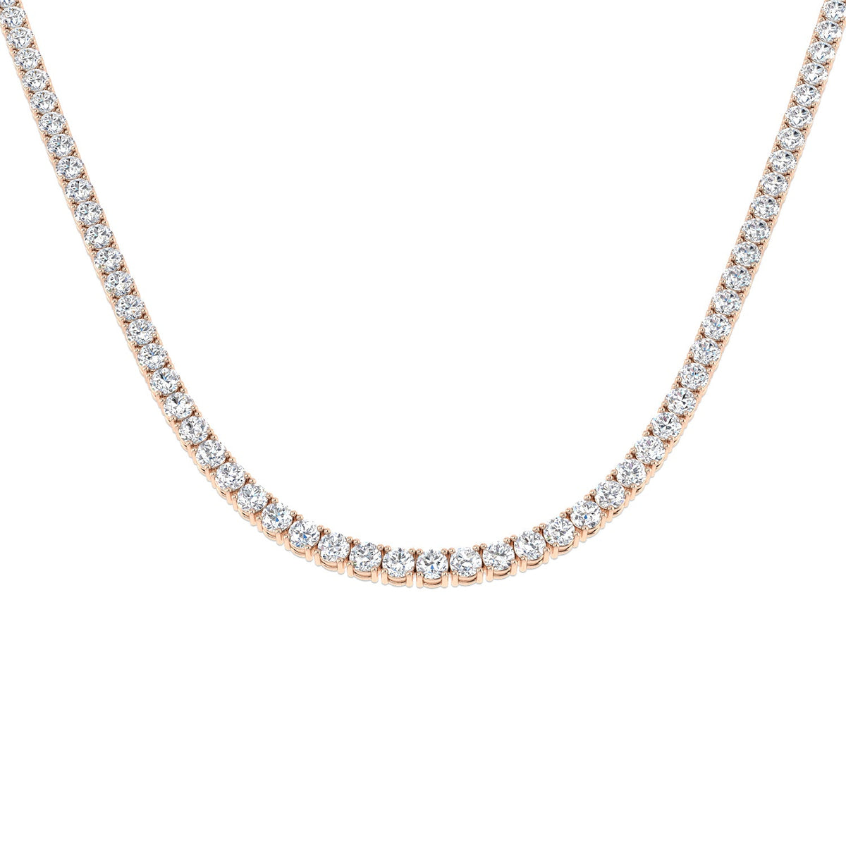 Tennis Necklace Available in 2.5ct to 29ct in 10K/14K gold and platinum with certified lab-grown or natural diamonds