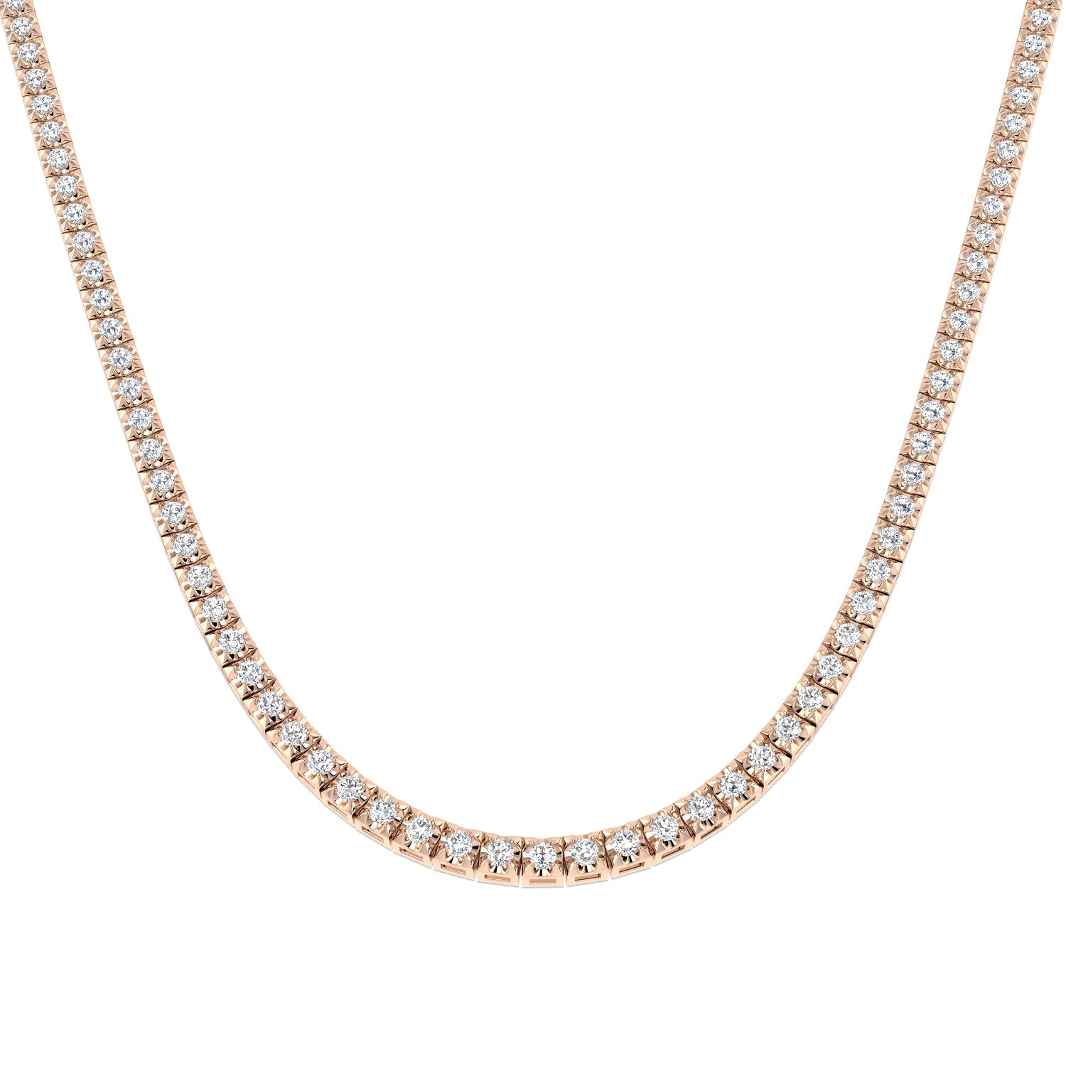 Diamond Tennis Necklace 6ct Gold & in 10K/14K gold and platinum with certified lab-grown or natural diamonds