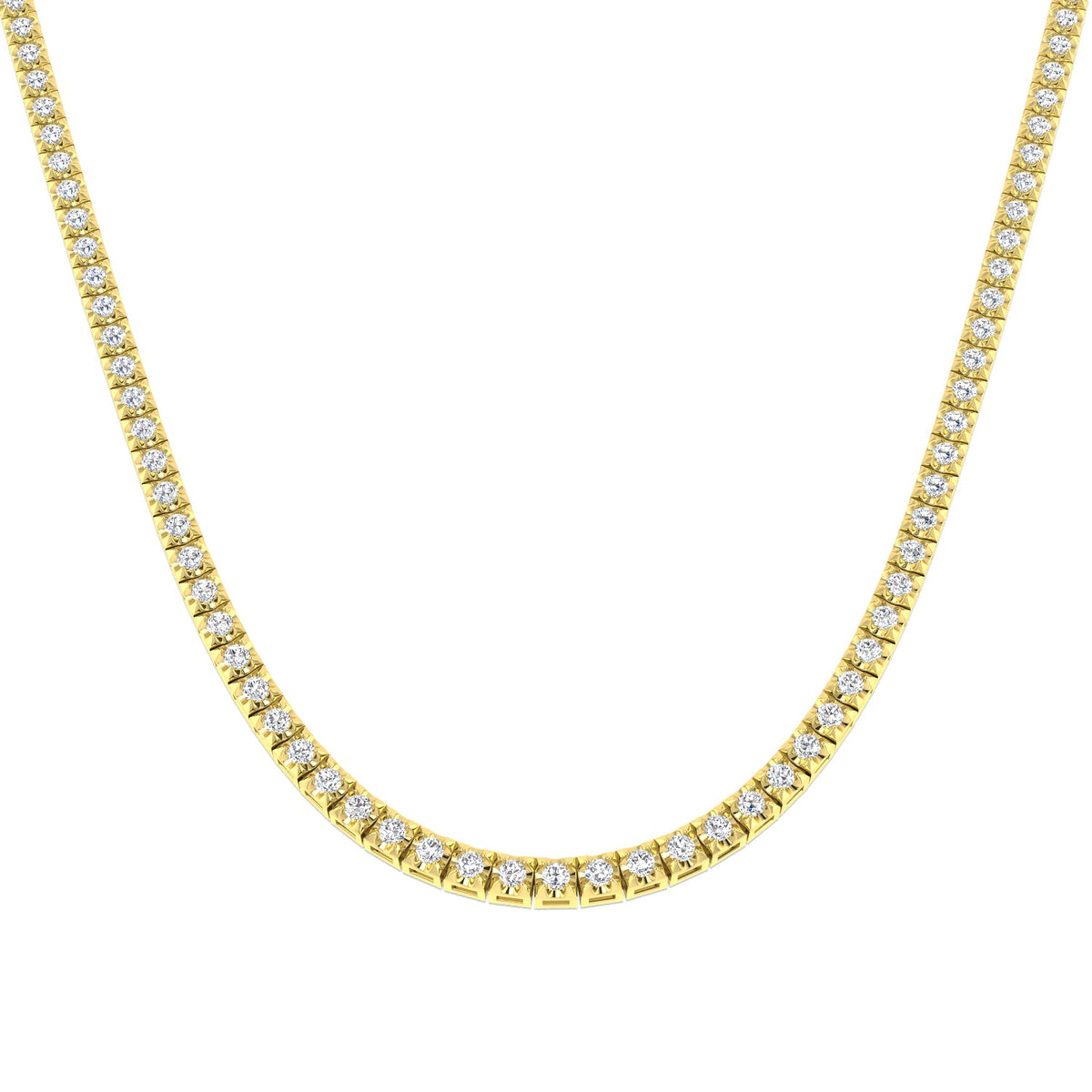 Diamond Tennis Necklace 6ct Gold & in 10K/14K gold and platinum with certified lab-grown or natural diamonds