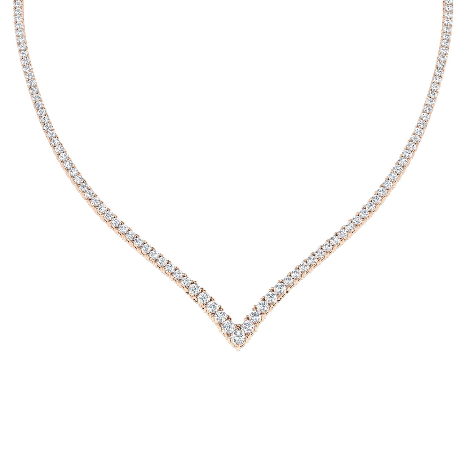 Diamond Tennis Necklace Gold & in 10K/14K gold and platinum with certified lab-grown or natural diamonds