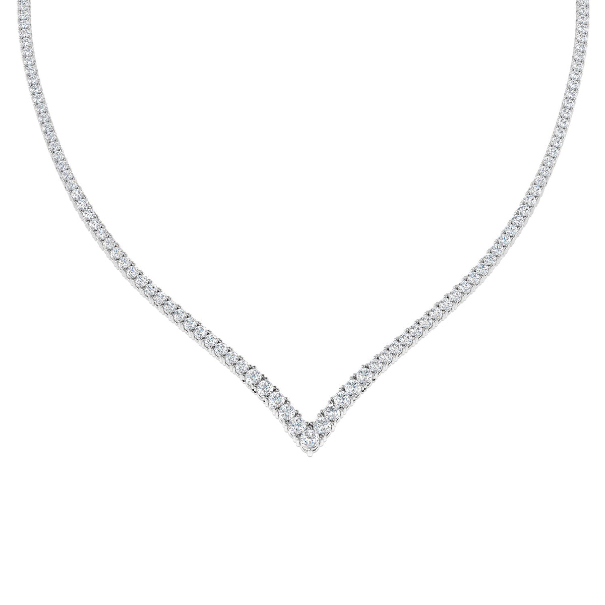 Diamond Tennis Necklace Gold & in 10K/14K gold and platinum with certified lab-grown or natural diamonds